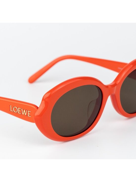 Loewe Women Sunglasses Shiny Orange Brown Oval LW40147F 42E NEW AUTHENTIC main image 8